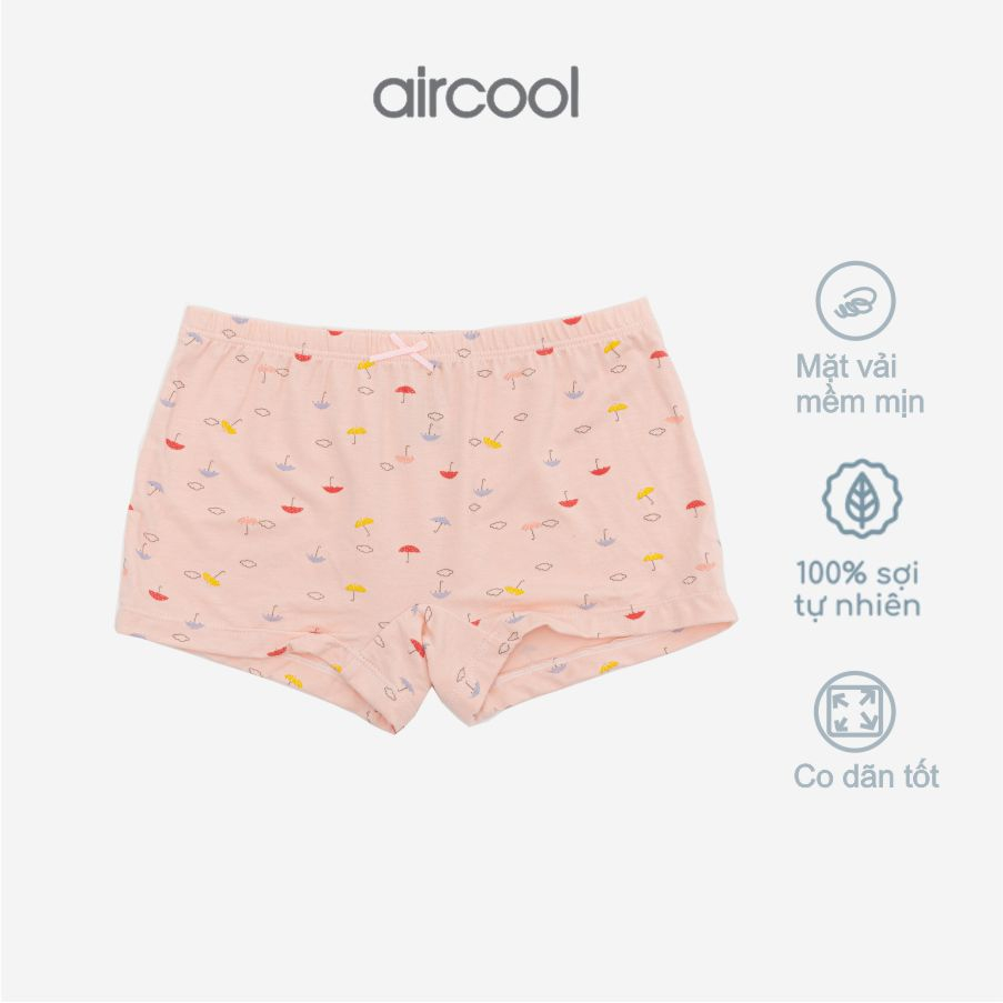 Quần chíp đùi bé gái Aircool hình Ô mềm mát sợi tre -AC QLBGH03