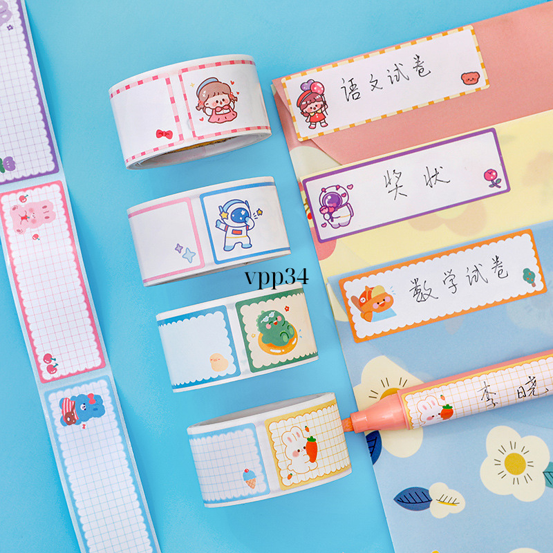 Set 60 Miếng Nhãn Dán Ghi Chú Hoạ Tiết Hình Dễ Thương Cho Học Sinh