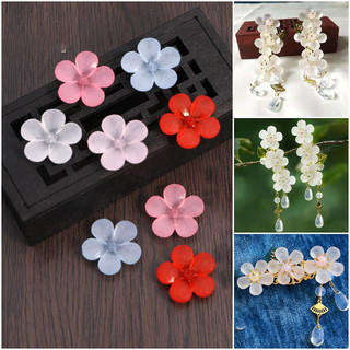 5 hoa nhựa cánh mờ 22mm nguyên liệu làm trâm làm trang sức cổ trang