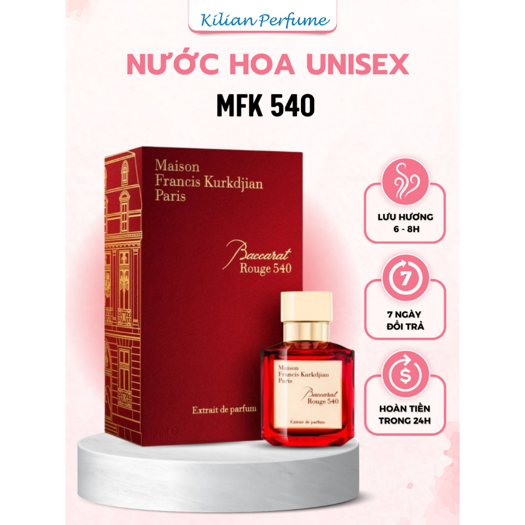 Nước Hoa Nam Nữ Unisex Maison MFK Đỏ Vàng Francis Kurkdjian Baccarat Rouge 540 Nồng Độ EDP 10/70/200ml | BigBuy360 - bigbuy360.vn