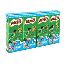 lốc 4 hộp sữa milo có đường/ ít đường 115ml/180ml