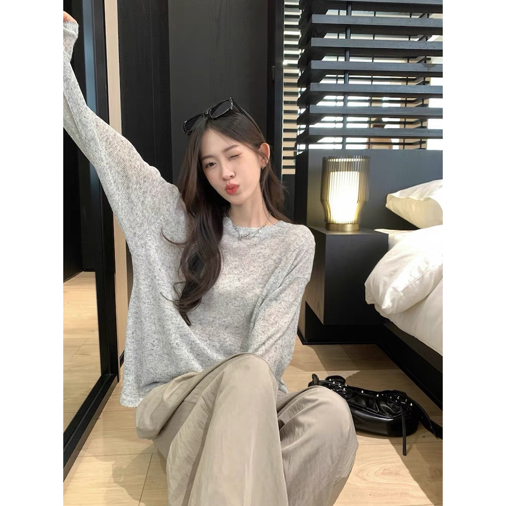 Áo thun giấy mỏng tay dài Ulzzang
