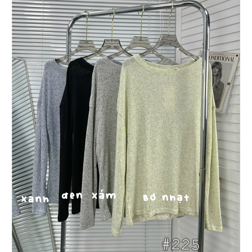 Áo thun giấy mỏng tay dài Ulzzang