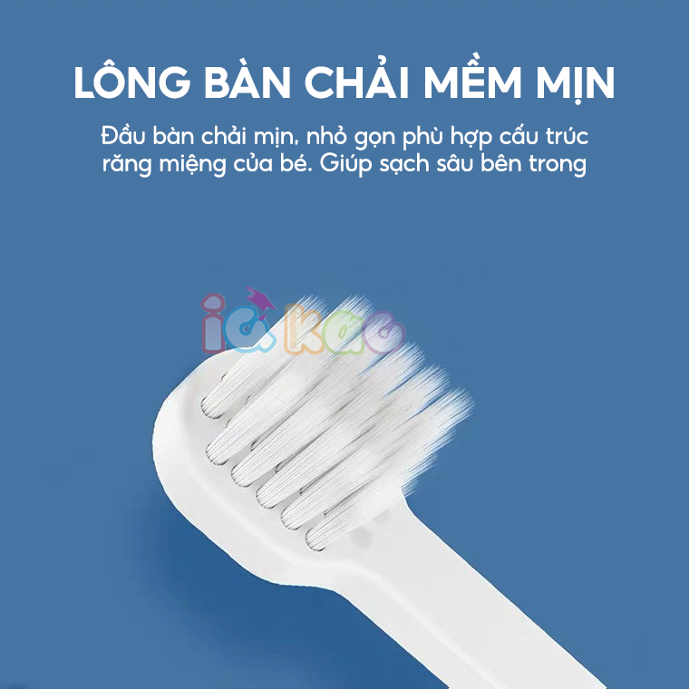 Bàn Chải Điện Cho Bé FOCUS KID IQKAO Sạch Răng tự động Tiện Lợi Chống Nước IPX5 Kèm đầu chải thay thế