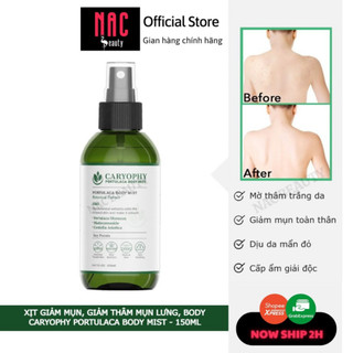 Xịt giảm mụn, giảm thâm mụn lưng, body Caryophy Portulaca Body Mist 150ml _ Caryophy Chính Hãng