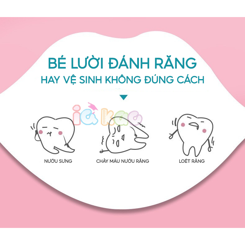 Bàn Chải Điện Cho Bé FOCUS KID IQKAO Sạch Răng tự động Tiện Lợi Chống Nước IPX5 Kèm đầu chải thay thế