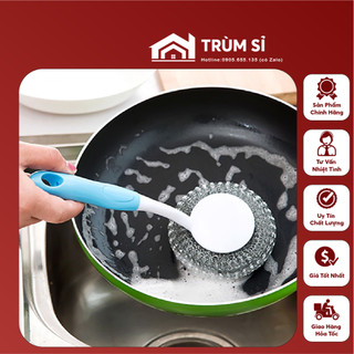Cây cọ xoong búi sắt có tay cầm