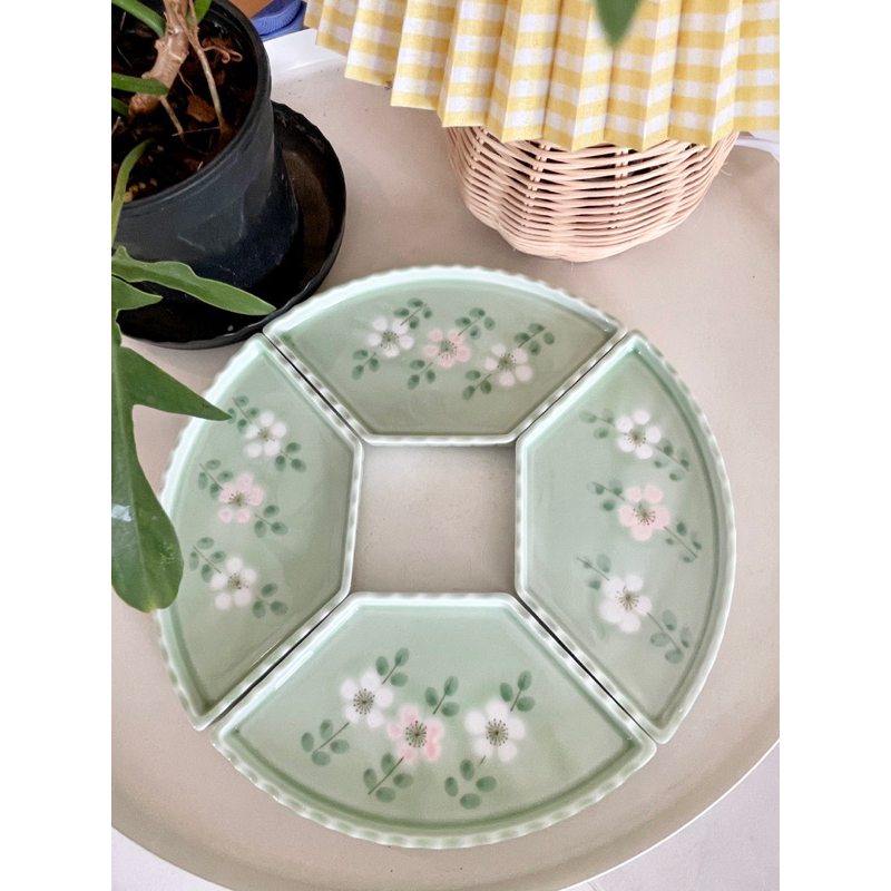 Cưng Ha Home -  - Đĩa sứ xếp hình khay tròn