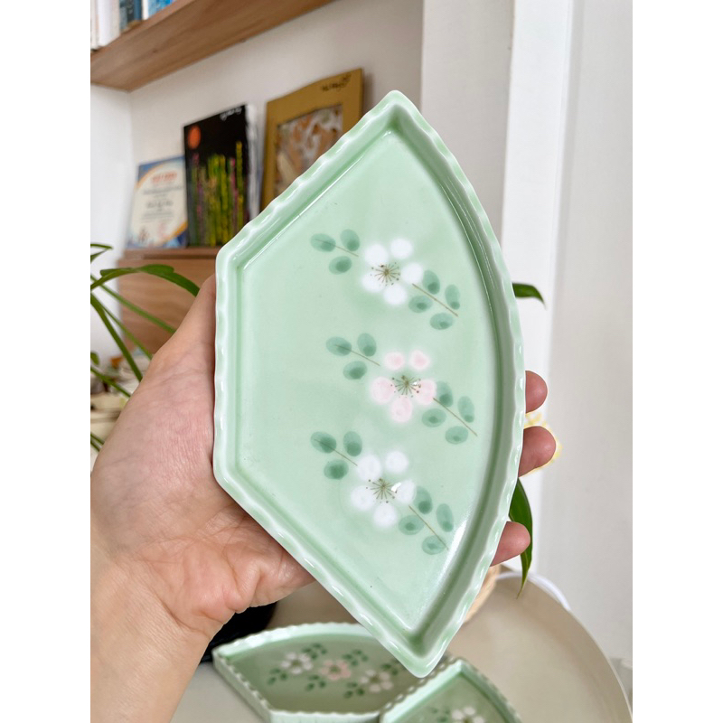 Cưng Ha Home -  - Đĩa sứ xếp hình khay tròn