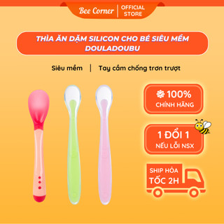 Thìa ăn dặm báo nóng, thìa ăn dặm silicone cho bé Duoladuobu