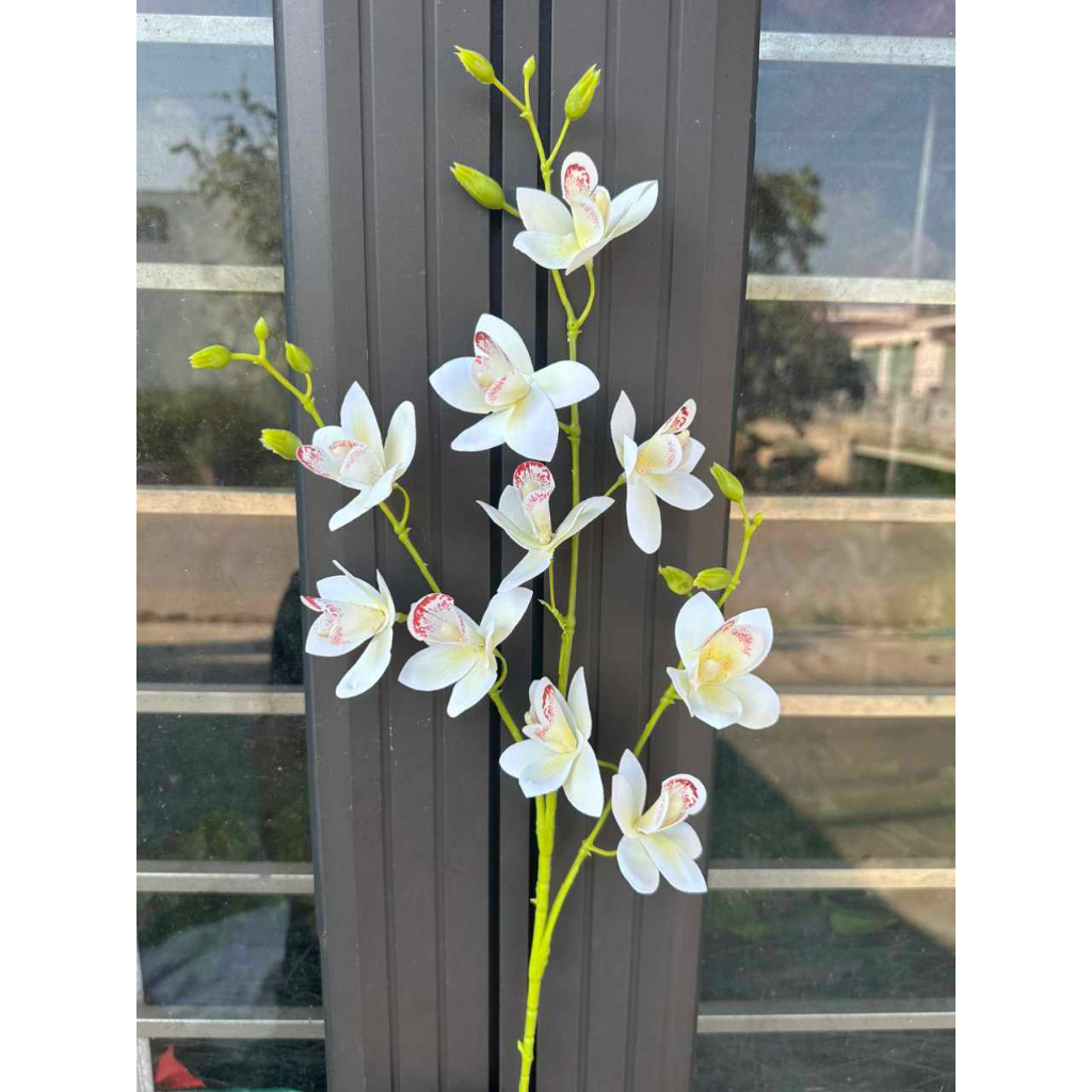 Hoa lan giả 🌹Cành hoa lan thái giả bằng cao su cao cấp 80 cm 🍀Trang trí phòng khách, để bàn,decor🍀hoadecormenmen