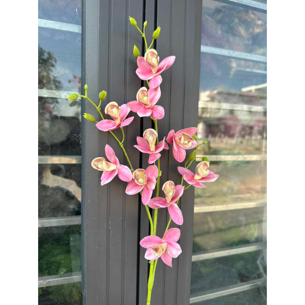 Hoa lan giả 🌹Cành hoa lan thái giả bằng cao su cao cấp 80 cm 🍀Trang trí phòng khách, để bàn,decor🍀hoadecormenmen
