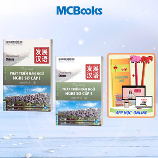 Combo sách-bộ 2 cuốn giáo trình phát triển hán ngữ nghe sơ cấp tập 1+tập 2