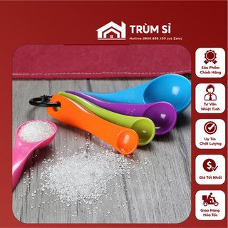 Bộ thìa đong, muỗng đong nhà bếp 5 món bằng nhựa an toàn