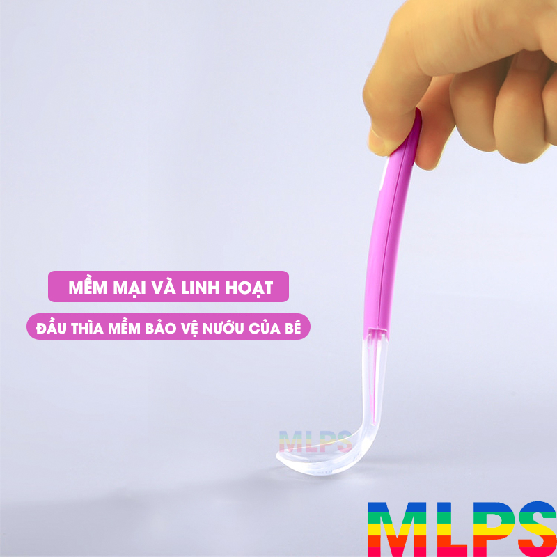 Thìa ăn dặm silicon SIÊU MỀM DẺO bảo vệ nướu cho bé