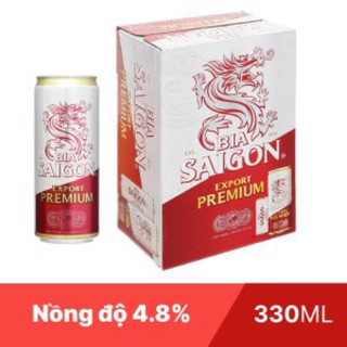 [ hỏa tốc] thùng 24 lon bia sài gòn export premium ( sài gòn đỏ) 330ml