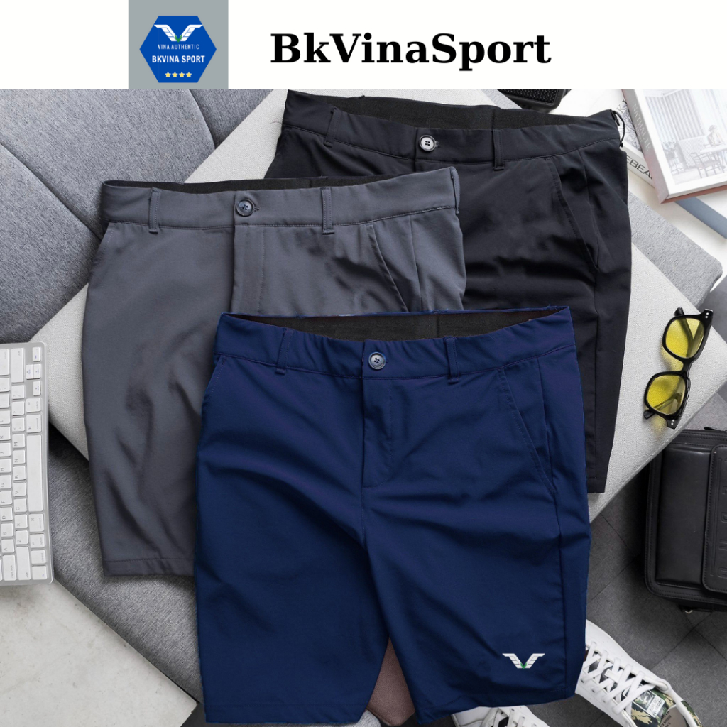 Quần short nam BASIC , quần short tây nam kiểu dáng trẻ trung co dãn thoáng mát vải si gió, hàng Công Ty, Chuẩn From