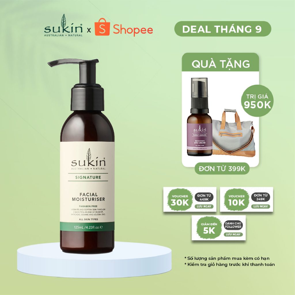 Kem Dưỡng Ẩm Dành Cho Da Mặt Sukin Signature Facial Moisturiser 125ml (HSD: 09/05/2024)