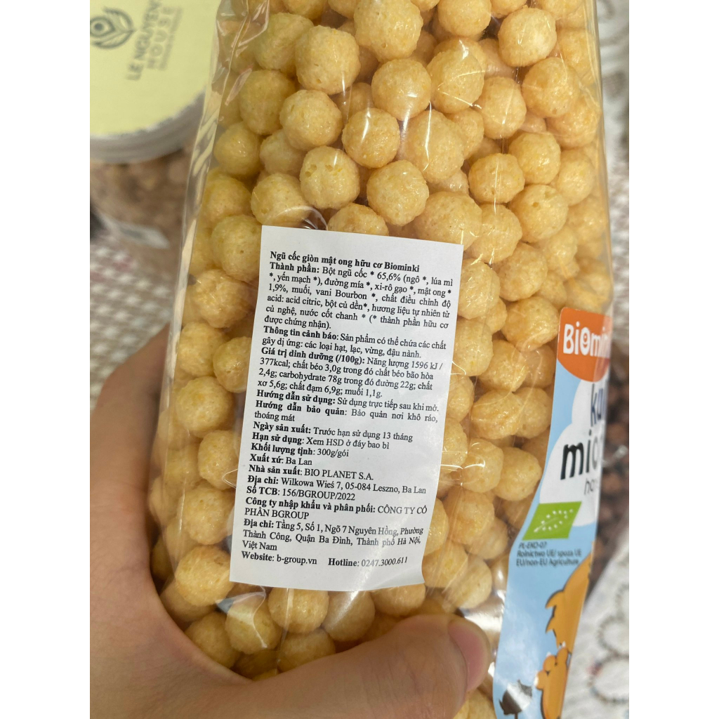 Ngũ cốc sấy giòn hữu cơ Biominki 300gr-XanhSam Natural & Organic