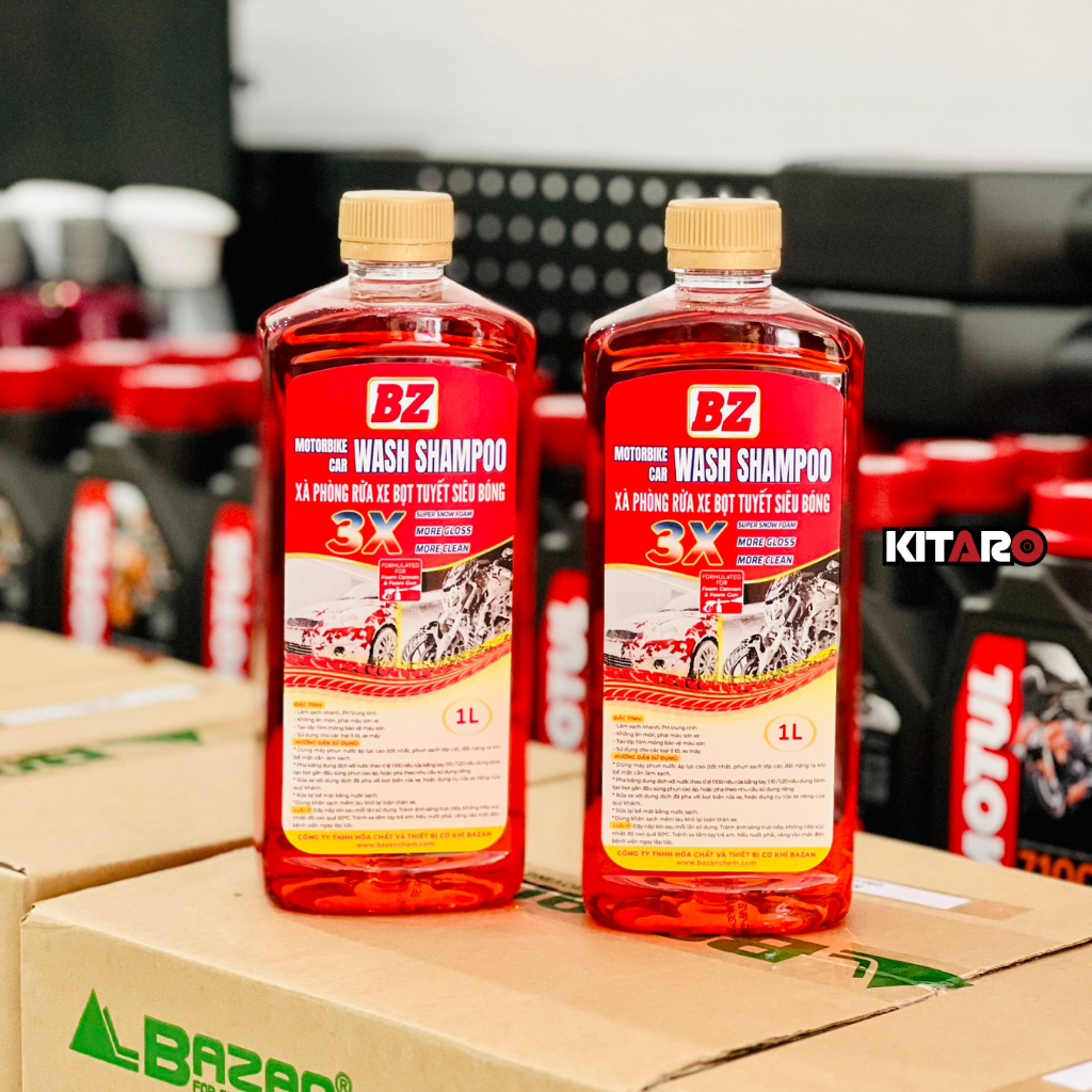Xà bông BZ 🚘 Nước rửa xe BZ, Rửa xe bọt tuyết, Bóng loáng thế hệ mới