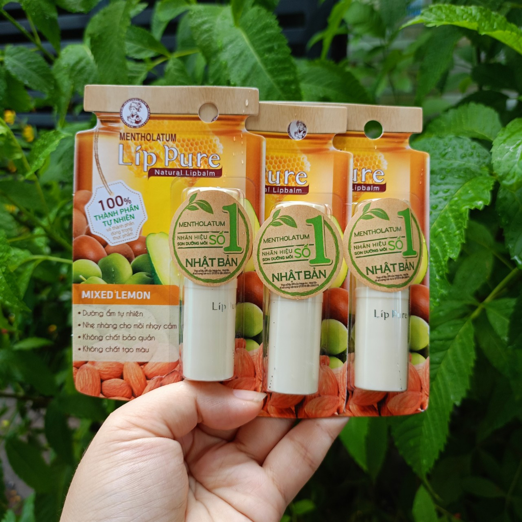 Son dưỡng LipIce Lip Pure không màu thành phần tự nhiên 3.9g