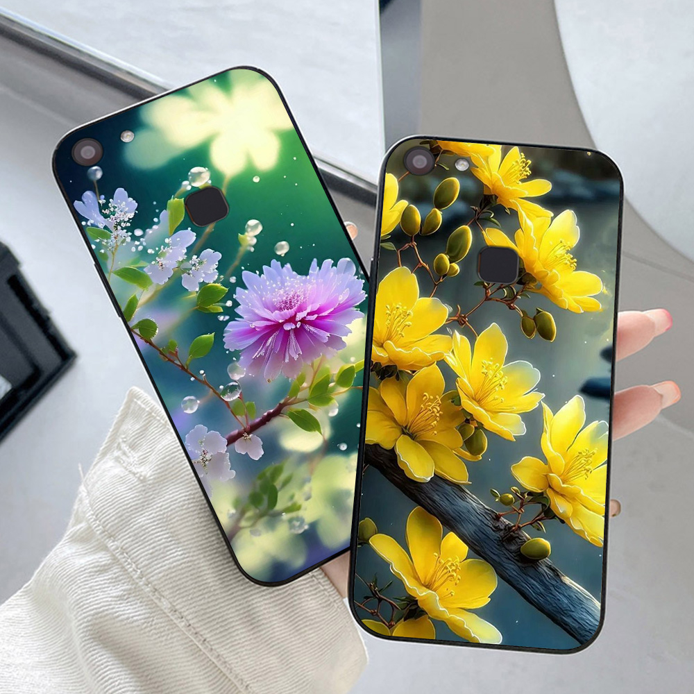 Ốp lưng vivo v7 / 1718 , vivo y75 , vivo v7 plus / v7 pro in hình hoa phong cách nhẹ nhàng