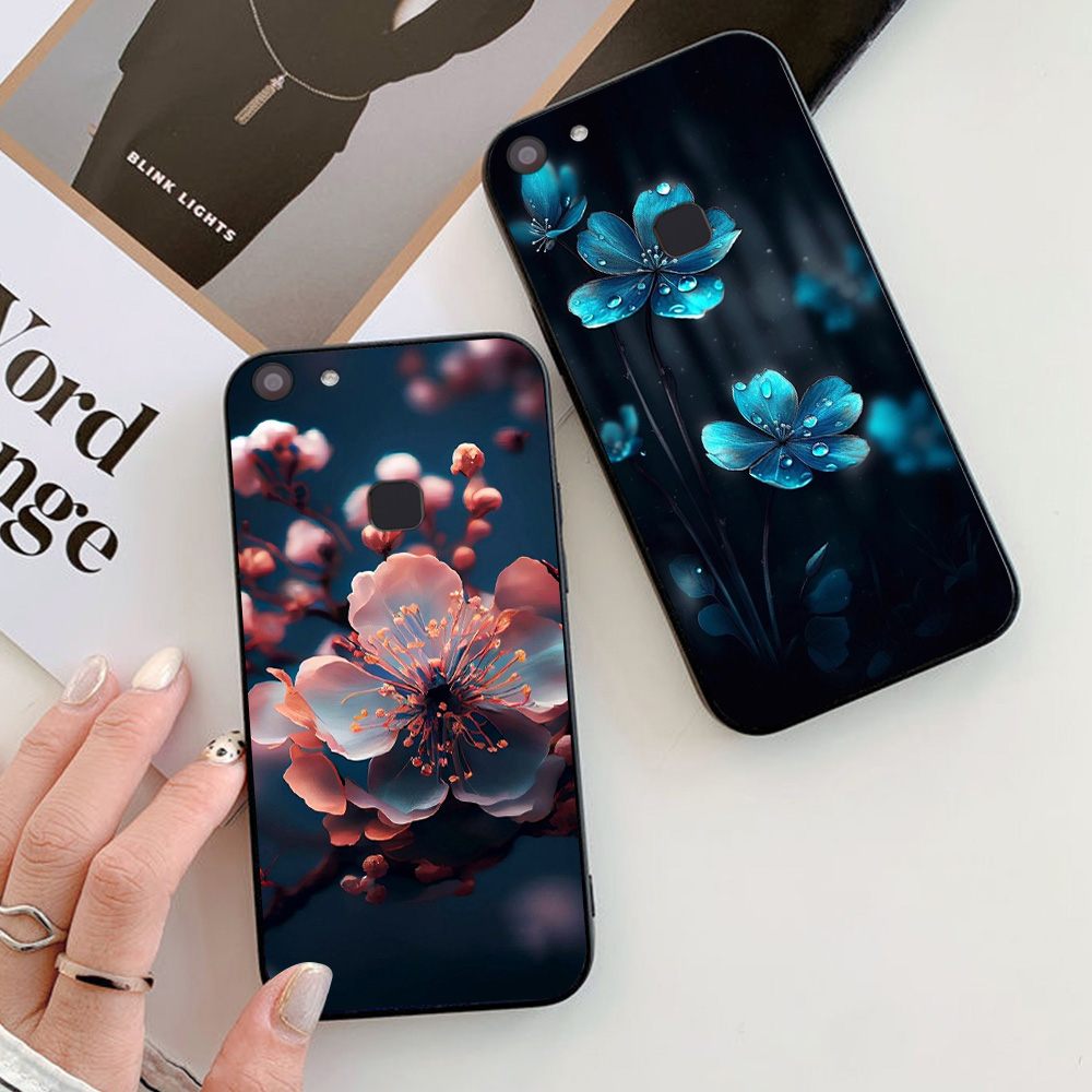 Ốp lưng vivo v7 / 1718 , vivo y75 , vivo v7 plus / v7 pro in hình hoa phong cách nhẹ nhàng
