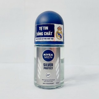 Lăn khử mùi Nivea Men Silver Protect Phân tử bạc chai 25ml