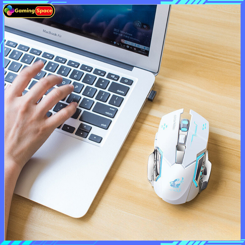 Chuột gaming không dây , Chuột máy tính Gaming X8 Pro pin sạc led RGB chuyên game
