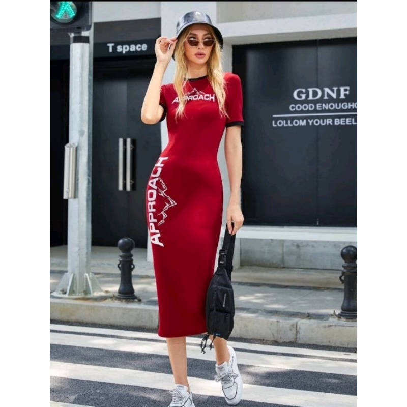 Váy body liền thân tay ngắn form ôm tôn dáng sexy
