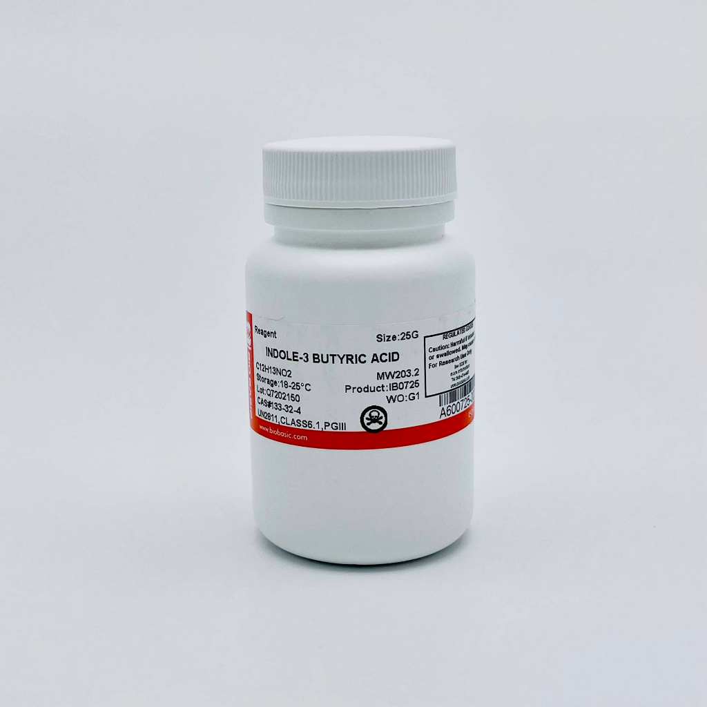Hóa chất Indole-3 butyric acid (IBA, Chai 25G, Biobasic Canada, cas 133-32-4)