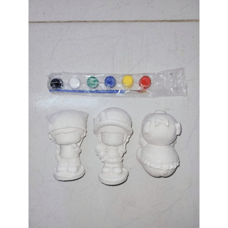 Set 3 tượng tô cho bé kèm màu