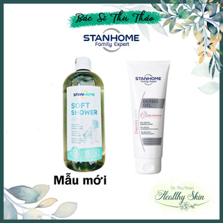 [250mL,740mL] SỮA TẮM KHÔNG XÀ PHÒNG CHO DA KHÔ NHẠY CẢM DERMO GEL STANHOME - STANHOME SOFT SHOWER GEL