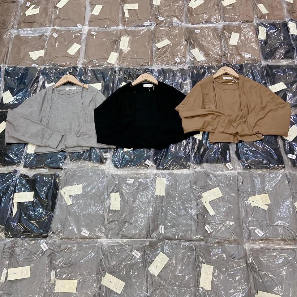 Set Áo Phông Áo Thun Nữ 2 Món Dài Tay Dáng Ôm Có Thể Tách Rời Thấm Hút Mồ Hôi 40-70KG mẫu AO2DAYKHOACBOCHUN.PT263