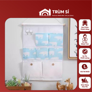 Giỏ vải treo tường đa năng, túi treo tường đựng đồ 7 ngăn tiện dụng MS88089