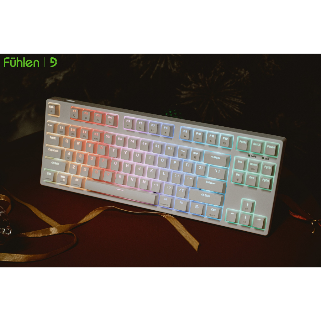 Bàn Phím Cơ Không Dây Fuhlen T87s Pro RGB 3-Mode Hotswap Led RGB 16.8 triệu màu - Bảo Hành 2 Năm