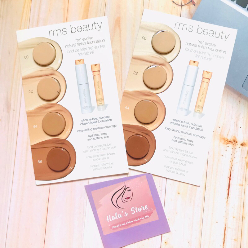 Mẫu thử kem nền trang điểm RMS Beauty ReEvolve Natural Finish Liquid Foundation