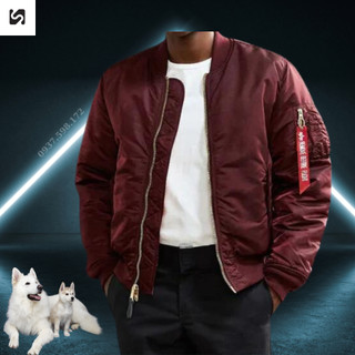 Áo pilot Ma1 - hàng chính hãng Alpha industries màu đỏ mận