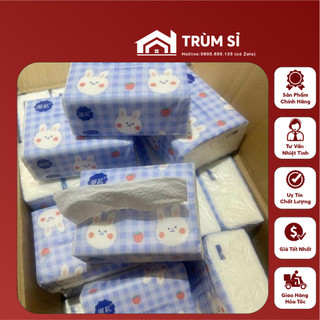 Giấy ăn rút hình thỏ - giấy ăn thỏ tím - 400 tờ/gói
