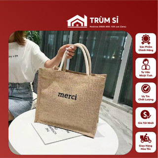 Túi Cói Merci loại 1 size to kiểu Vintage