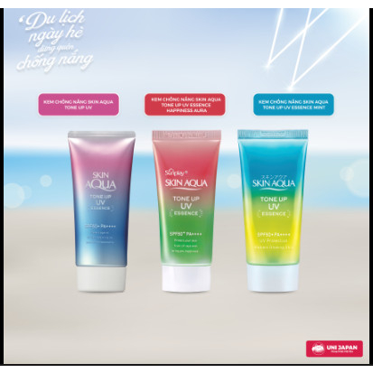 Kem chống nắng Sunplay Skin Aqua Tone Up UV Essence Lavender nâng tông, kiềm dầu dành cho mọi loại da