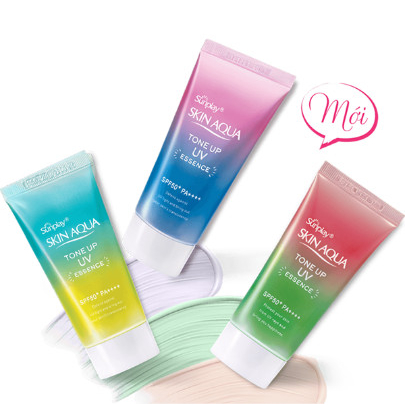 Kem chống nắng Sunplay Skin Aqua Tone Up UV Essence Lavender nâng tông, kiềm dầu dành cho mọi loại da