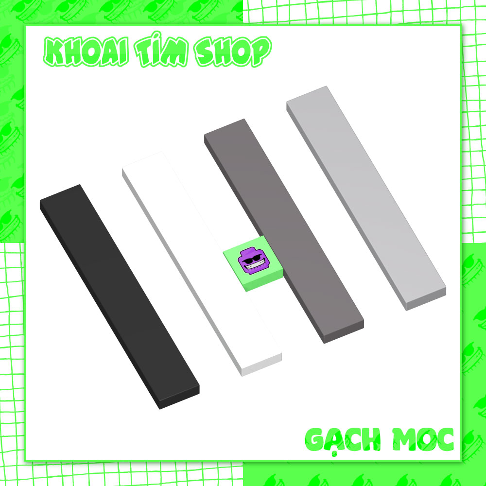 COMBO 10 Part Trơn 1x6 - Phụ Kiện Gạch MOC Tương Thích 6636