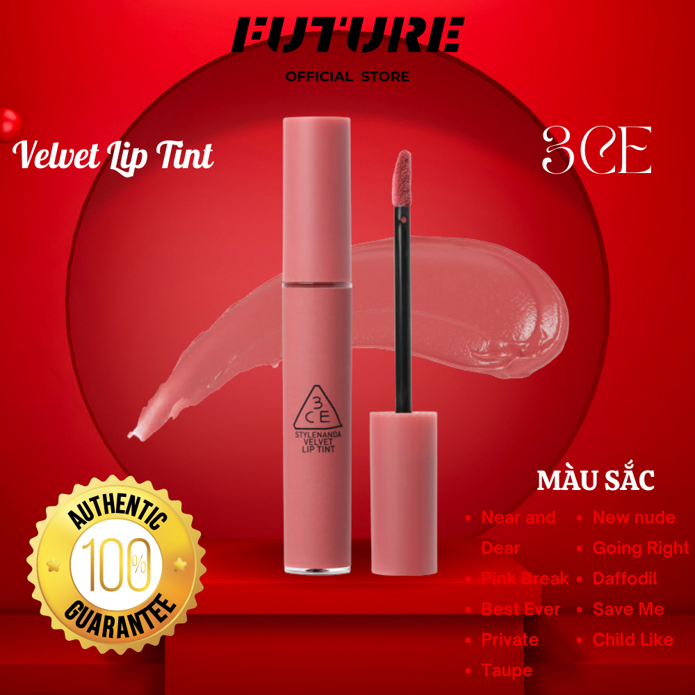 Son kem lì 3CE Velvet Lip Tint _ Future.net