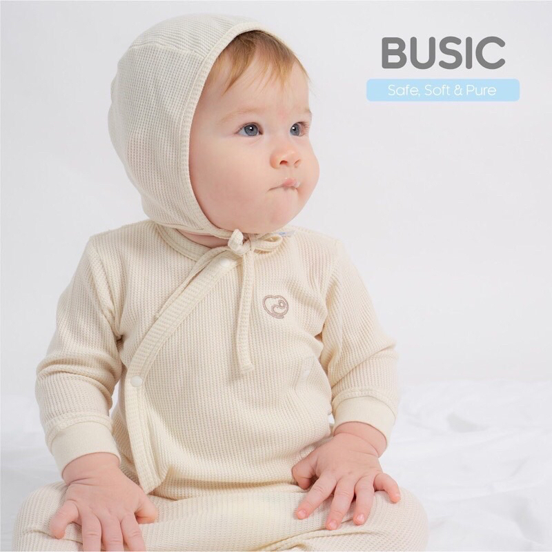 Bubaby dài tay cài chéo kèm mũ bbc1108cc xanh lá 0-3M/3-6m