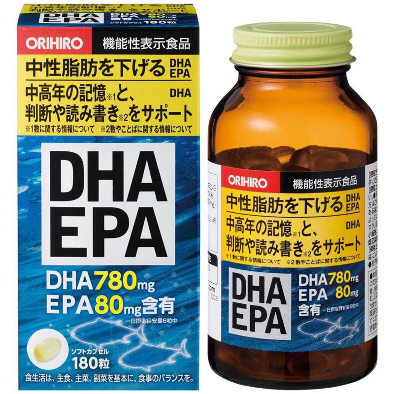 VIÊN UỐNG  BỔ NÃO DHA-EPA ORIHIRO 180 viên