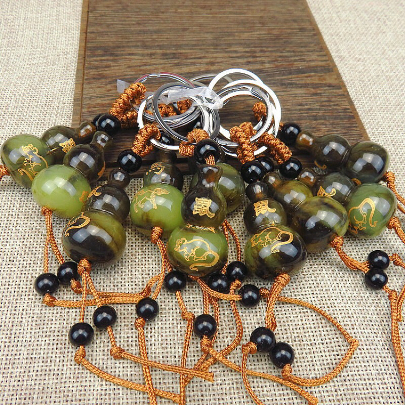 Móc khoá/ móc đeo túi hình Hồ Lô xanh