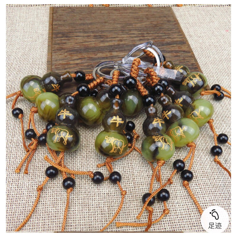 Móc khoá/ móc đeo túi hình Hồ Lô xanh