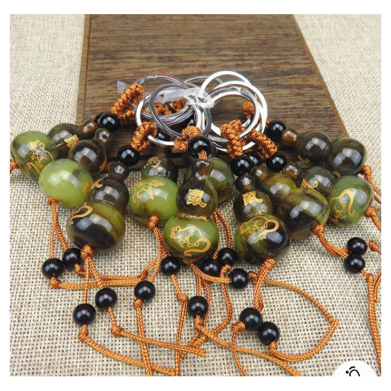 Móc khoá/ móc đeo túi hình Hồ Lô xanh