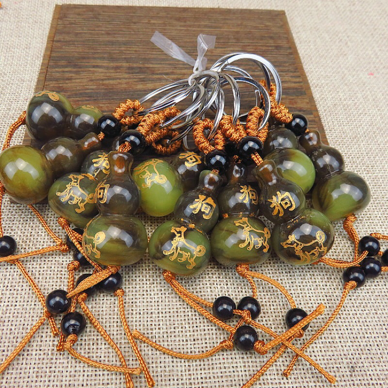 Móc khoá/ móc đeo túi hình Hồ Lô xanh